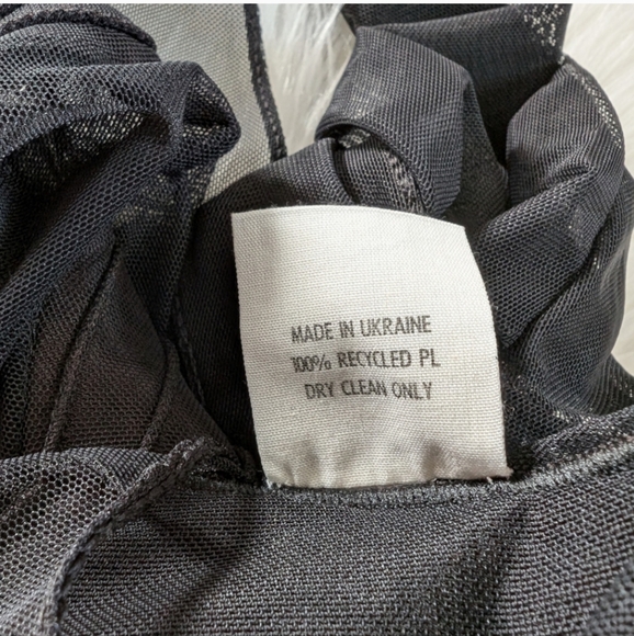 Bevza LONG SLEEVE BODYSUIT NWT black mesh Large - Picture 11 of 14